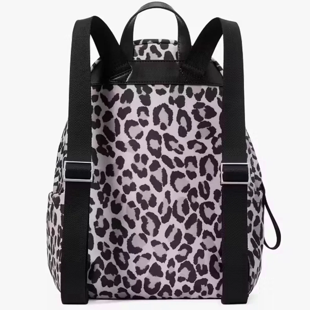 Kate Spade Chelsea Spotted Leopard Print Medium Backpack Violet Mist NWT